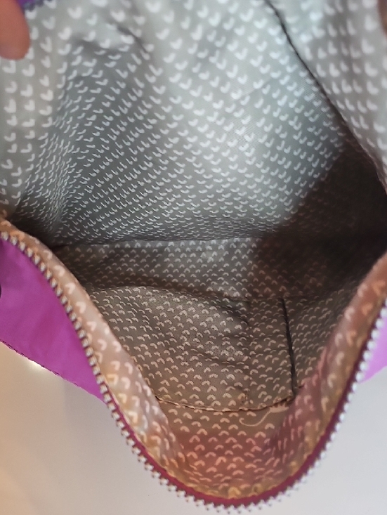 Kipling Magenta Crossbody Bag with Silver Zippers - Picture 7 of 8